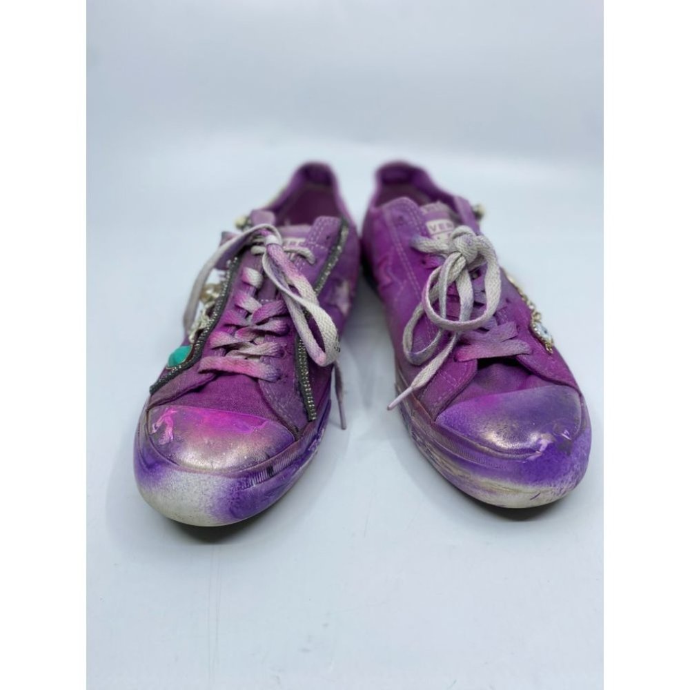 Converse Sneakers Purple Blue Graffiti Women's 9.5 - Picture 5 of 13